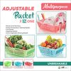 Primelife Plastic Adjustable Sink Dish Drainer, Vegetables Drying Rack Basket - Multicolor (Adj - Basket)