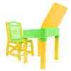 Primelife Plastic Foldable Study Table & Chair Set with Small Box Space for Pencils and Other Stationery (Green and Yellow)