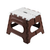 Primelife 12 Inches Folding Stool , Kitchen Stepping Stools (Brown-White)