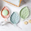 Primelife Plastic 3Pcs Beautiful Leaf Shape Double Layer Soap Dish - Multicolor (Leaf 3)