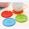 Primelife Set of 5 Plastic Button Coasters Coffee Mat Coffee Tea Mug Mat - Multicolor (Button)