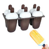 Primelife Plastic Ice Cream Candy Kulfi Maker Mould 6 Ps Set - Brown (Candy)