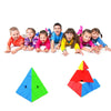Primelife Pyraminx Pyramid Cube 3x3 High Speed Stickerless Triangle Puzzle Cube (Multicolor)
