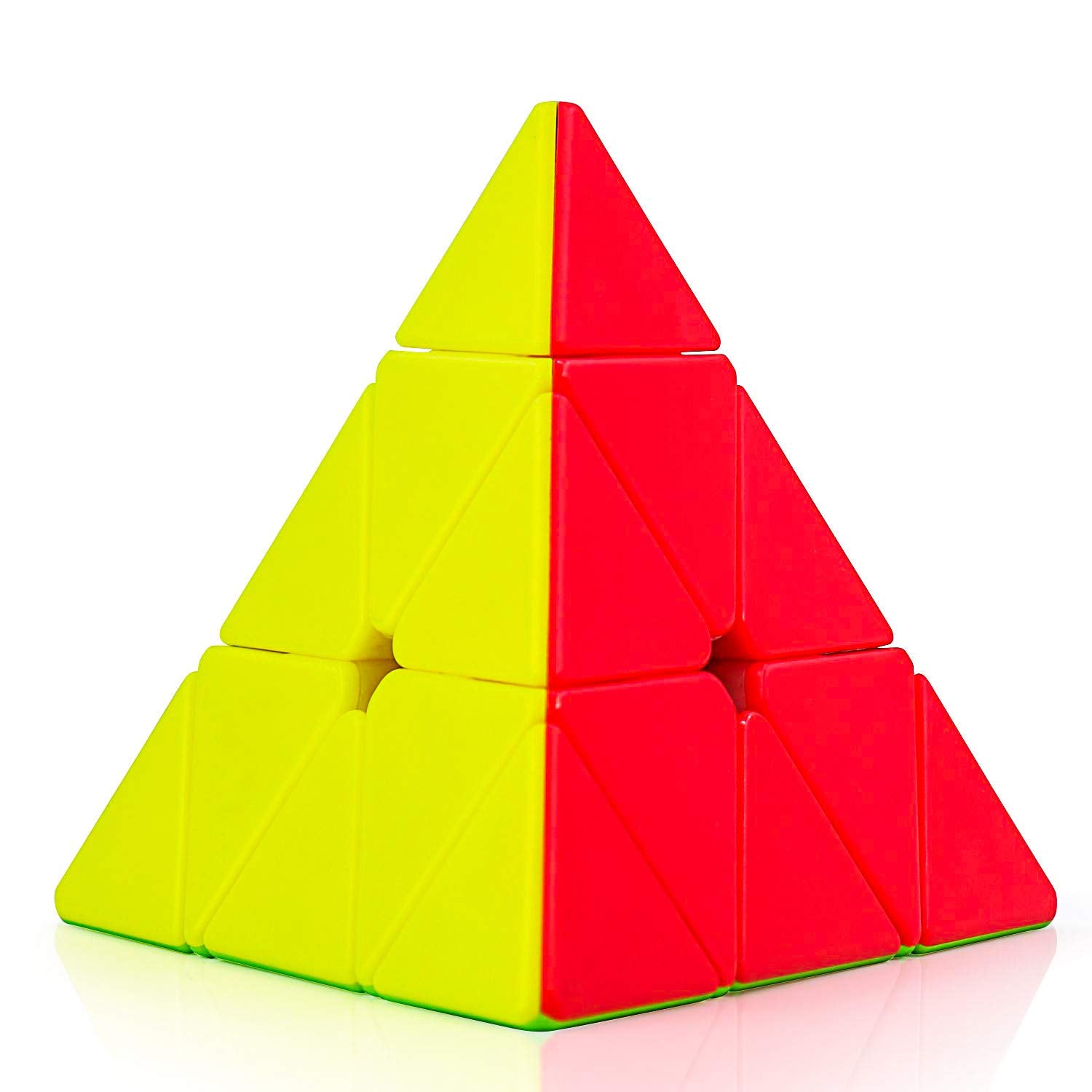Primelife Pyraminx Pyramid Cube 3x3 High Speed Stickerless Triangle Pu –