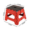 Primelife 12 Inches Folding Stool , Kitchen Stepping Stools (Red-Black)