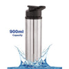 Primelife Stainless Steel 900 ml Water Bottle with MATT COLOR & SIPPER CAP (SIPPER BOTTLE)