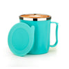Primelife Plastic Coffee Mug 300 ML Stainless Steel Tea, Coffee, Milk Cup with Lid - Multicolor (Unicon Mug)(Set of 3)